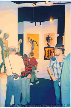 Some the art work on display
                at the Pavilion of Cyprus, World Expo '88